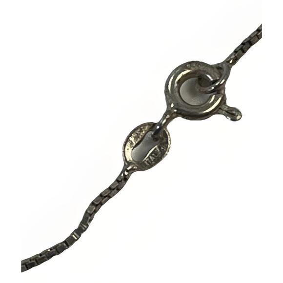 Vintage Navajo Sterling Silver Turquoise Onyx & Coral Pendant Necklace - 19” - Picture 8 of 16